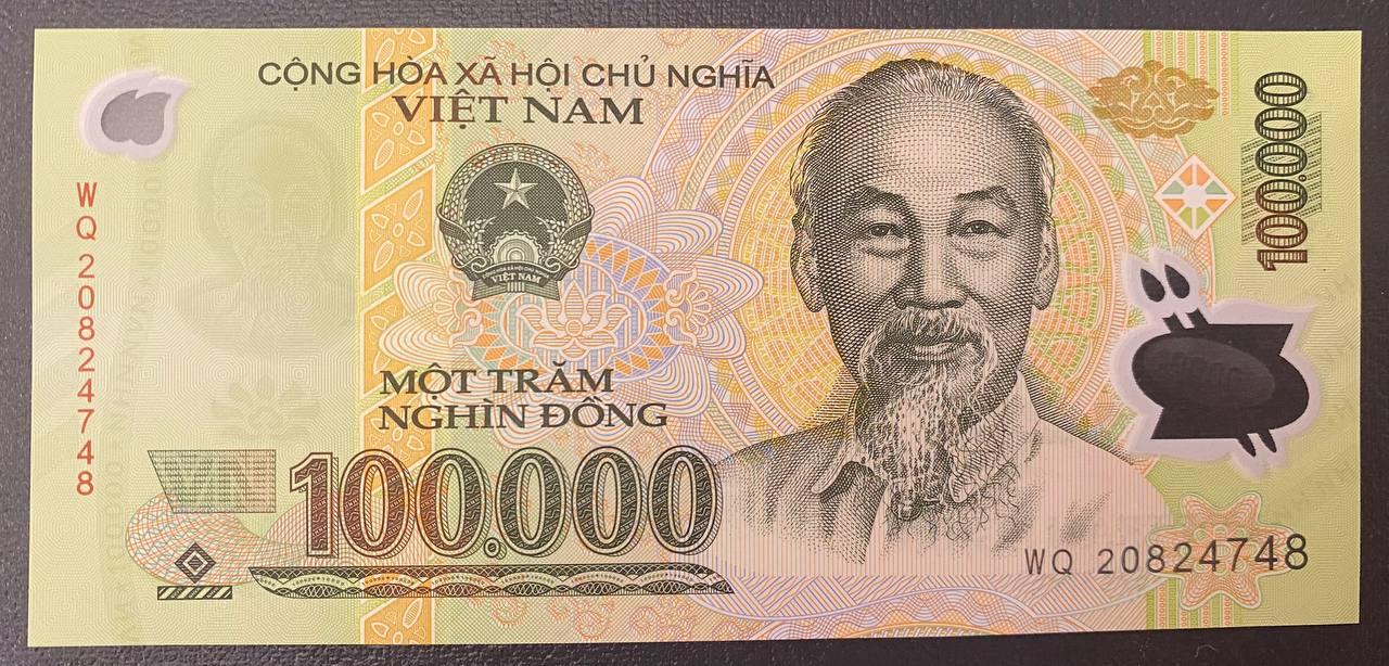 Банкнота В'єтнаму 100000 донг 2020 г UNC, фото 1