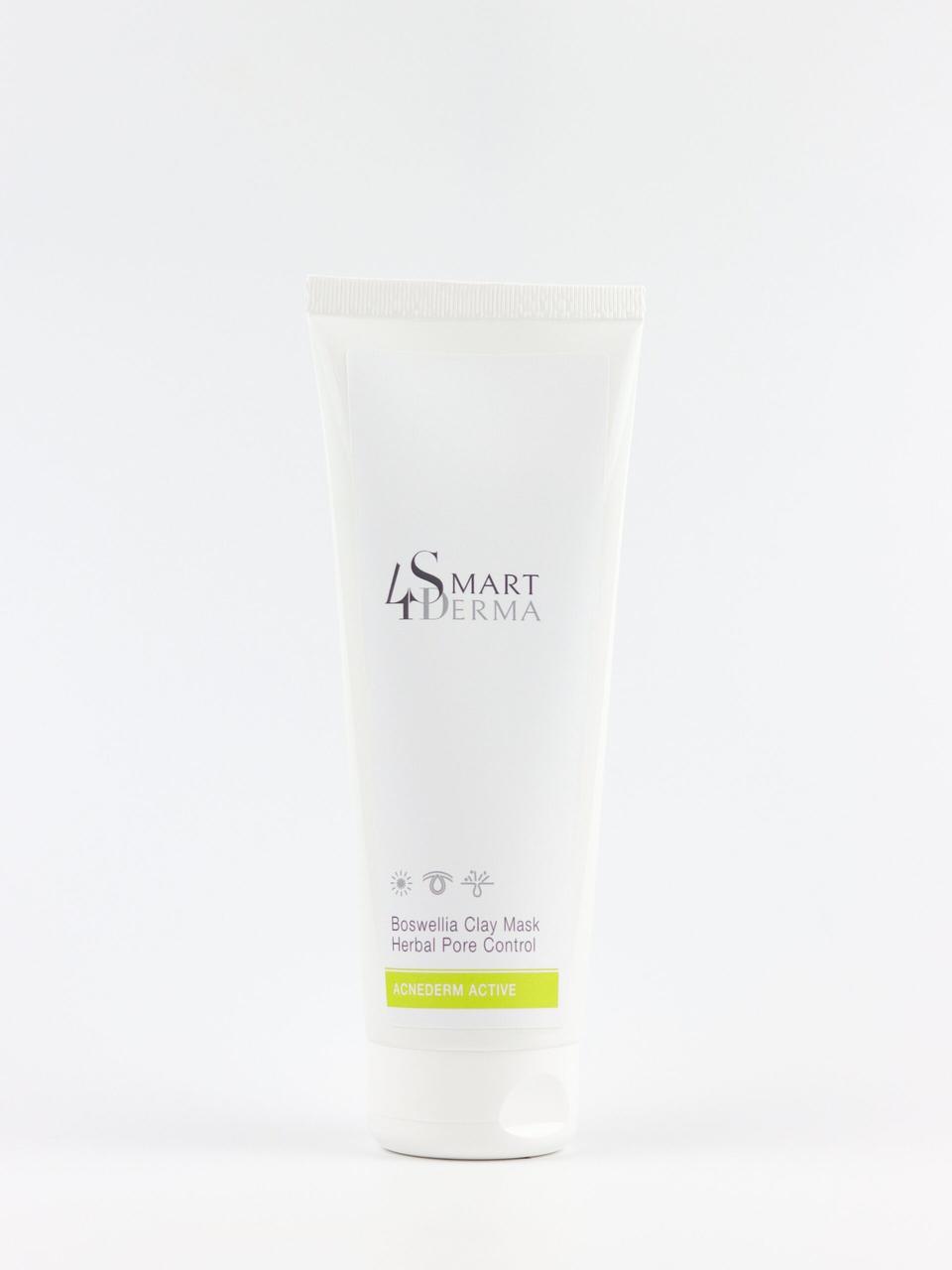 Порозвужувальна себорегулююча маска БОСФЕЛІЯ Smart4Derma Acne Derm Active Boswellia Clay Mask 230мл