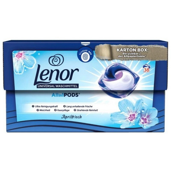 Капсули для прання Lenor Все-в-1 April Fresh, 38 шт.