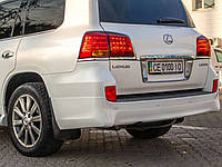 Брызговики задние к юбке sport пакет для Lexus LX 570 2008-2011