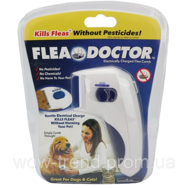 Электрическая расческа от блох животным Flea Doctor для собак и кошек - фото 3 - id-p1892461715