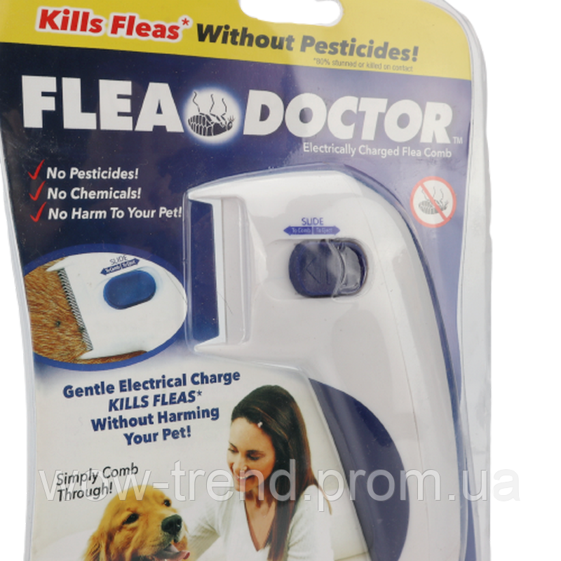 Электрическая расческа от блох животным Flea Doctor для собак и кошек - фото 4 - id-p1892461715