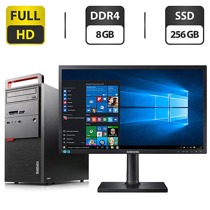 ПК+Монітор Lenovo ThinkCentre M800 MT/ i5-6400/ 8GB RAM/ 256GB SSD/ HD 530+Samsung LS24E65UPLXCI 23.6" 1920x1080, фото 1