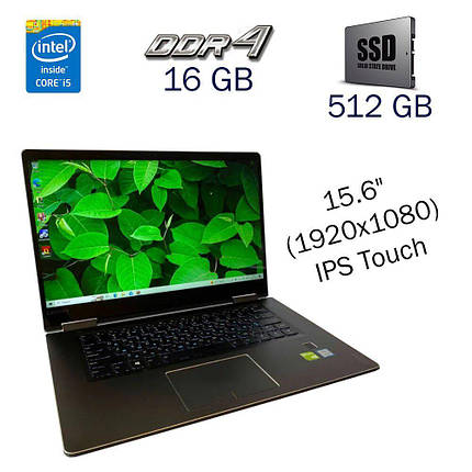 Ноутбук-трансформер Lenovo Yoga 710-15ISK/15.6"/Core i5 2 ядра 2.5GHz/16GB DDR4/512GB SSD/GeForce 940MX 2GB, фото 2