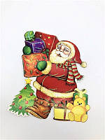 Новогодний плакат "Santa Claus" наклейка микс (930-1, ST17, 28х24см, 1/960/12)