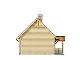 Маленький і зручний будинок із верандою з натурального дерева, простий і недорогий в реалізації MS144., фото 5