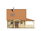 Маленький і зручний будинок із верандою з натурального дерева, простий і недорогий в реалізації MS144., фото 7