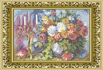 ЛВТ-4. Схема Квіти і свічі (кругова вишивка)