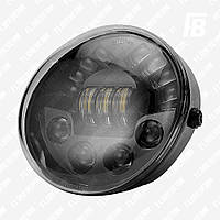 Фара головного света 01 с поворотниками для мотоциклов Harley-Davidson V-Rod (VRSC) светодиодная (LED), чёрный