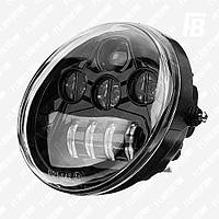 Фара головного света 02 для мотоциклов Harley-Davidson V-Rod (VRSC) светодиодная (LED), чёрный корпус