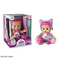 Пупс "Cry Babies" Кети в костюме котика, с бутылочкой H338