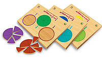 Учебные таблички ToyCloud Дроби, деревянные ДР-026