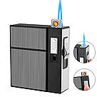 Запальничка герб України юсб та газова два режими полум'я з футляром 641U1, фото 2