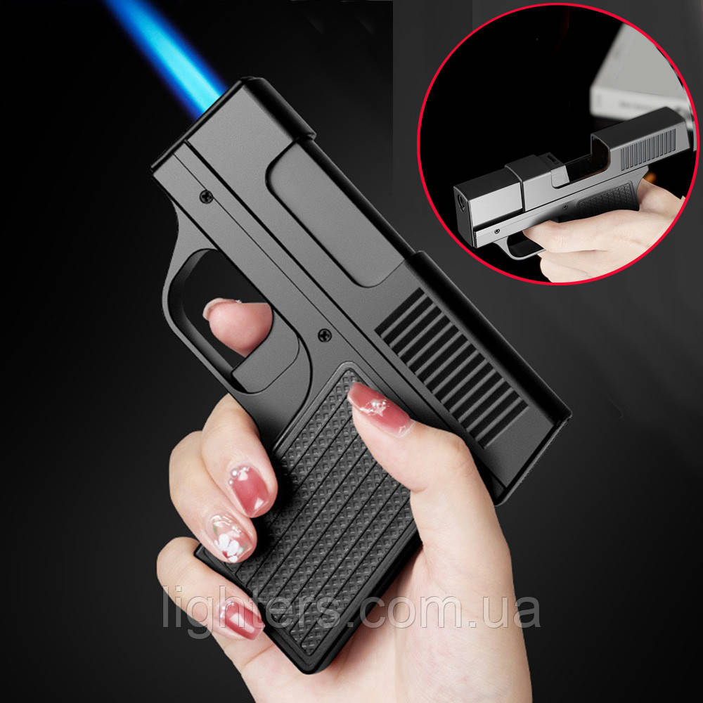 Запальничка пістолет + форсунка з футляром US-672, фото 1