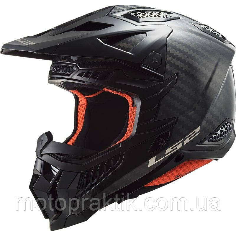 LS2 MX703 C X-Force Solid Carbon, M Мотошолом кросовий