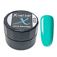 Гель-краска для ногтей X Nail Bar Professional 020, голубая, 8 г