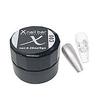 Гель-краска срібло для нігтів X Nail Bar Professional 003, серебро, 8 г