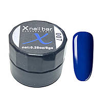 Гель-краска для ногтей X Nail Bar Professional 007, синяя, 8 г