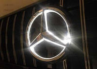 Эмблема LED в решетку радиатора значок Mercedes CLA C117 GLA X156 ML/GLE W166 / GL/GLS X166 GLK X204 w251.