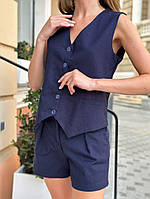 Модна жіноча крута стильна жилетка в стиле Zara 42-44,44-46;48-50 Кольори 3 Темно-синій