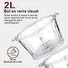 Електричний подрібнювач 2 л 4 леза з неіржавкої сталі Rainberg RB-2201 1300 Watt, фото 4
