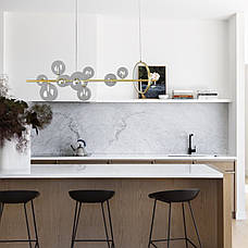 Золота 120см люстра на 10 ламп "Bubbles" (918-LP267-10 GD+CL), фото 6