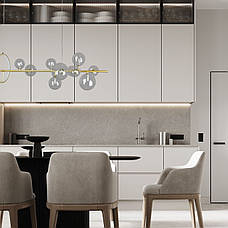 Золота 120см люстра на 10 ламп "Bubbles" (918-LP267-10 GD+CL), фото 4