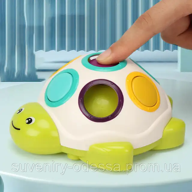 Розвиваюча іграшка для моторики Черепашка сортер, фото 1