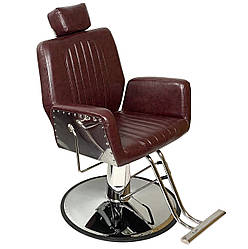Крісло для барбершопу BARBER LUX Infinity чоловіче перукарське крісло з підголовником стілець для візажиста