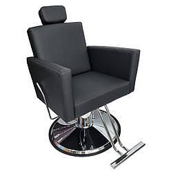 Крісло барбер для перукарні з підголівником КВАДРО BARBER перукарські крісла для барбершопа