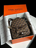 Женский Рюкзак Louis Vuitton Palm Springs Mini Brown Chess