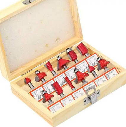 Фрези для дерева, хвостовик 8 мм, 12 шт., фото 1