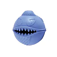 Іграшка Jolly Pets Monster ball Монстр - м'ячик для собак, синій, 9 см