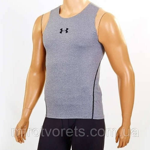 Майка компресійна спортивна чоловіча Under Armour, сірий