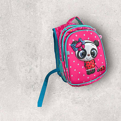Дитячий рюкзак, портфель, стильний, фіолетовий, рожевий із котиками, зручний для школи No 1508 Фіолетовий