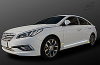 Молдинги дверей хромированные Hyundai Sonata LF 2014-2017 (Kyoung Dong/Корея)