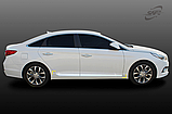 Молдинги дверей хромированные Hyundai Sonata LF 2014-2017 (Kyoung Dong/Корея), фото 3
