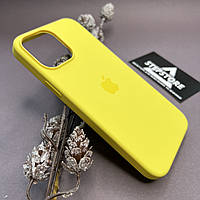 Чехол Silicone case с Magsafe для Iphone 13 Pro Max с анимацией без швов закрытым низом 7. Желтый (Lemon Zest)