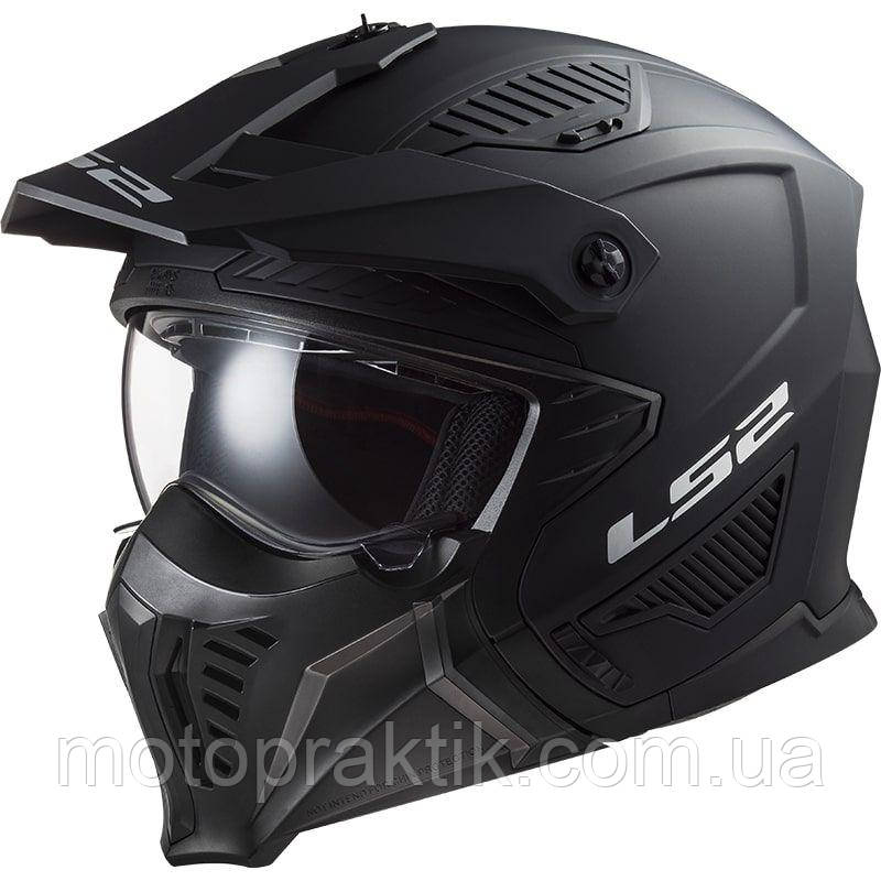 LS2 OF606 Drifter Solid Matt Black, XS Мотошолом лицевик