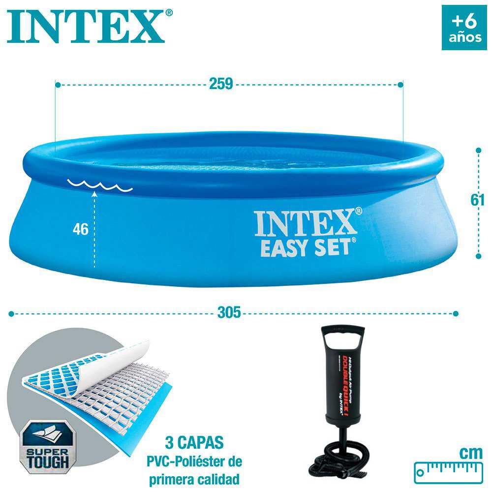 Басейн сімейний Intex 28106 Easy Set з насосом Intex 68612, 244 х 61 см, 1942л