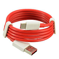 Кабель USB на Type-C 65W PD SUPER VOOC / 6A 1m OPPO (RED)