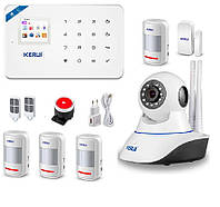 Сигнализация GSM KERUI W18 с Wi-Fi IP камерой для 4-х комнатной квартиры (GHJD7D) z12-2024