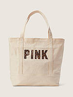 Тканевая пляжная сумка PINK Victoria's Secret Canvas Tote Bag