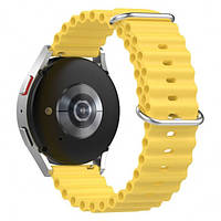 Ремінець OCEAN Band 20 mm. для Смарт-Годинника (для Смарт-Часов) Колір Жовтий yellow Soft-touch