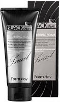 Очиающая пенка для лица с муцином черной улитки FarmStay Black snail deep cleansing foam, 180 мл. 812