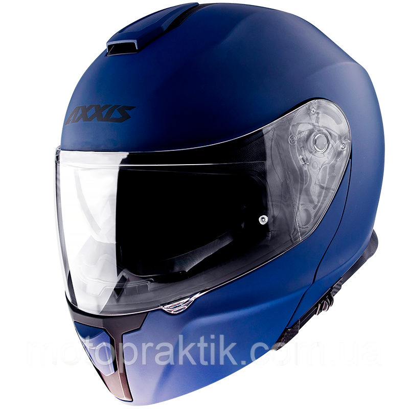 AXXIS GECKO SV Solid A1 Matt Blue, XS Мотошолом модуляр з окулярами