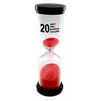 Годинник пісочний 20 хв червоний пісок (14х4,5х4,5 см) ЗП-32236D