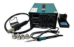 13-00-065. Паяльна станція 852D+, з 2 дисплеями, паяльник + фен, YIHUA