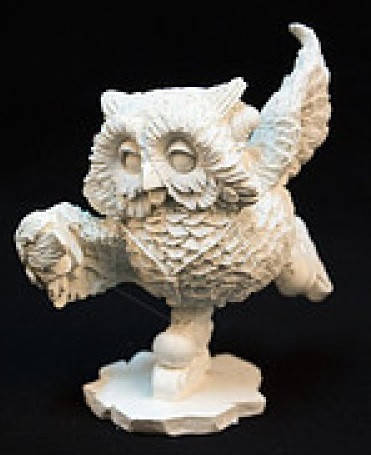 Гіпсові фігурки для розфарбовування СОВА НА РОЛИКАХ СР-126 Висота 126 мм, фото 1