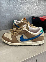 Чоловічі Кросівки Nike SB Dunk Brown Beige Blue / Найк СБ Данк Коричневі з Бежевим та Синім, фото 3